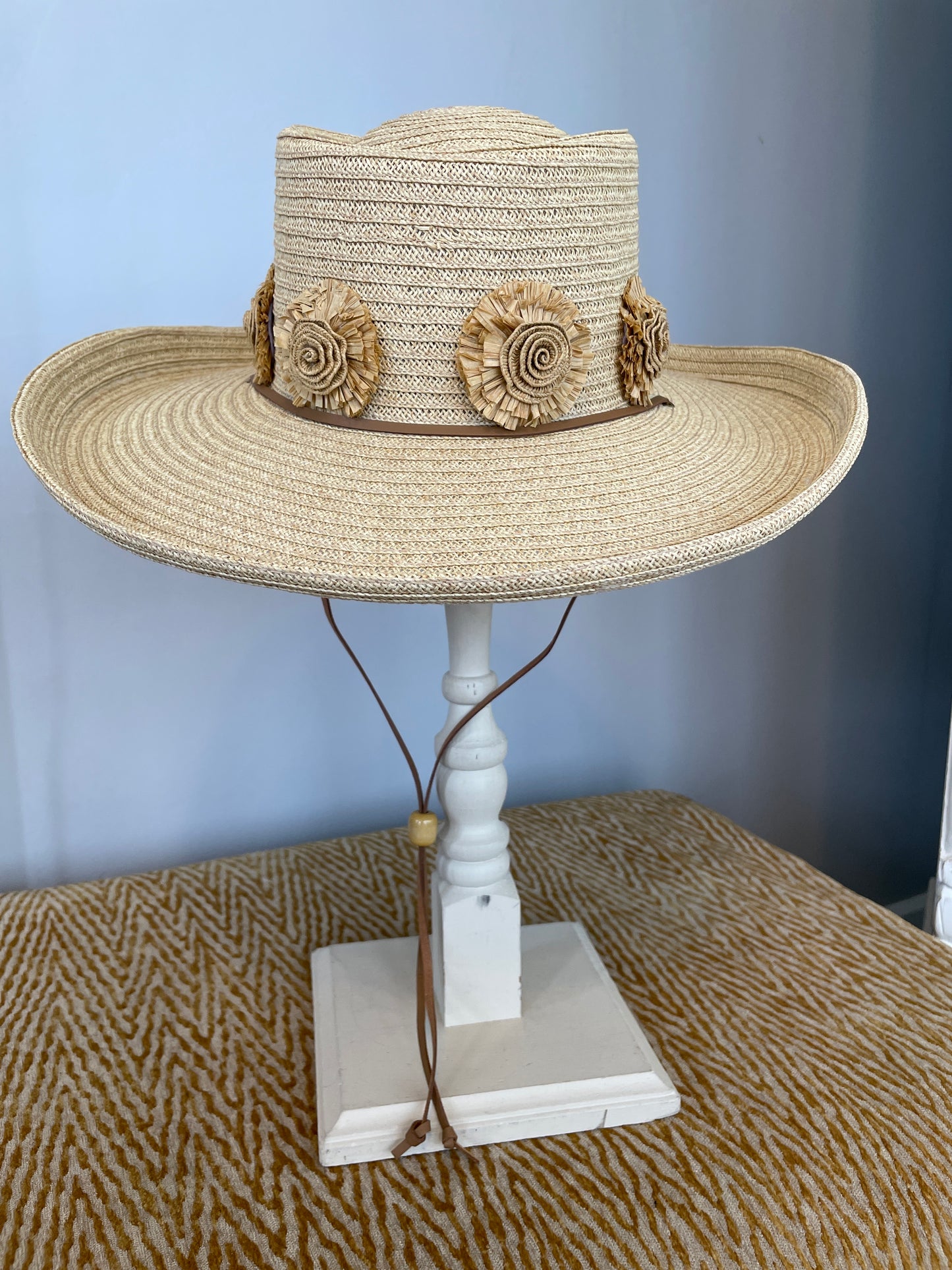 A195-3093A - 4” Brim Gambler Hat - Natural