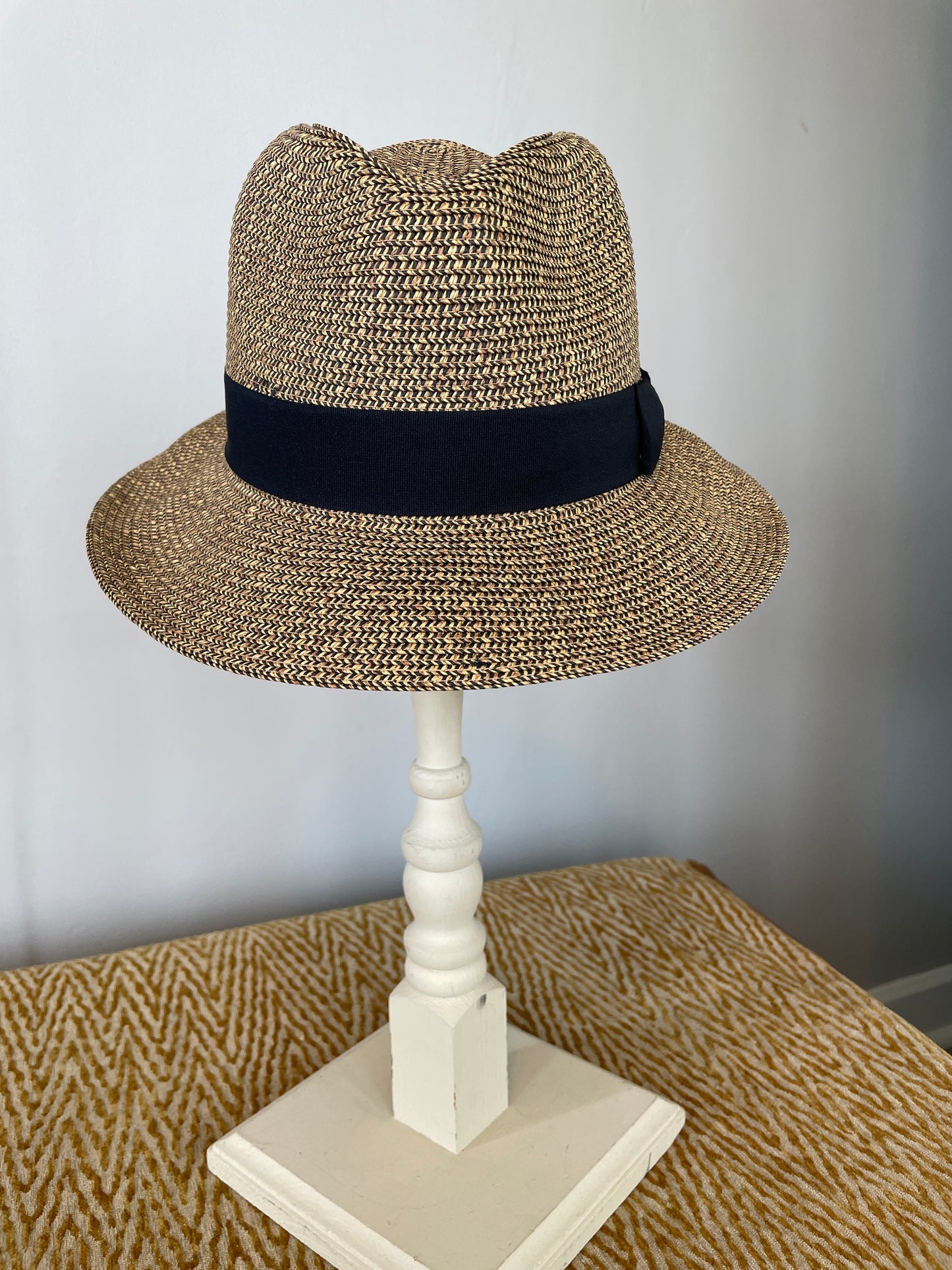 A195-1657E- 3” Brim Fedora Hat - Black