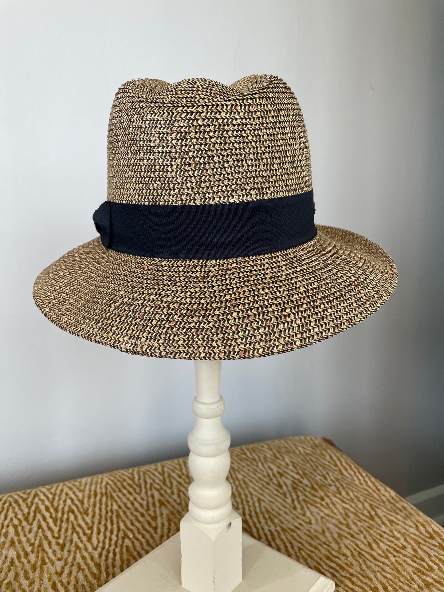 A195-1657E- 3” Brim Fedora Hat - Black