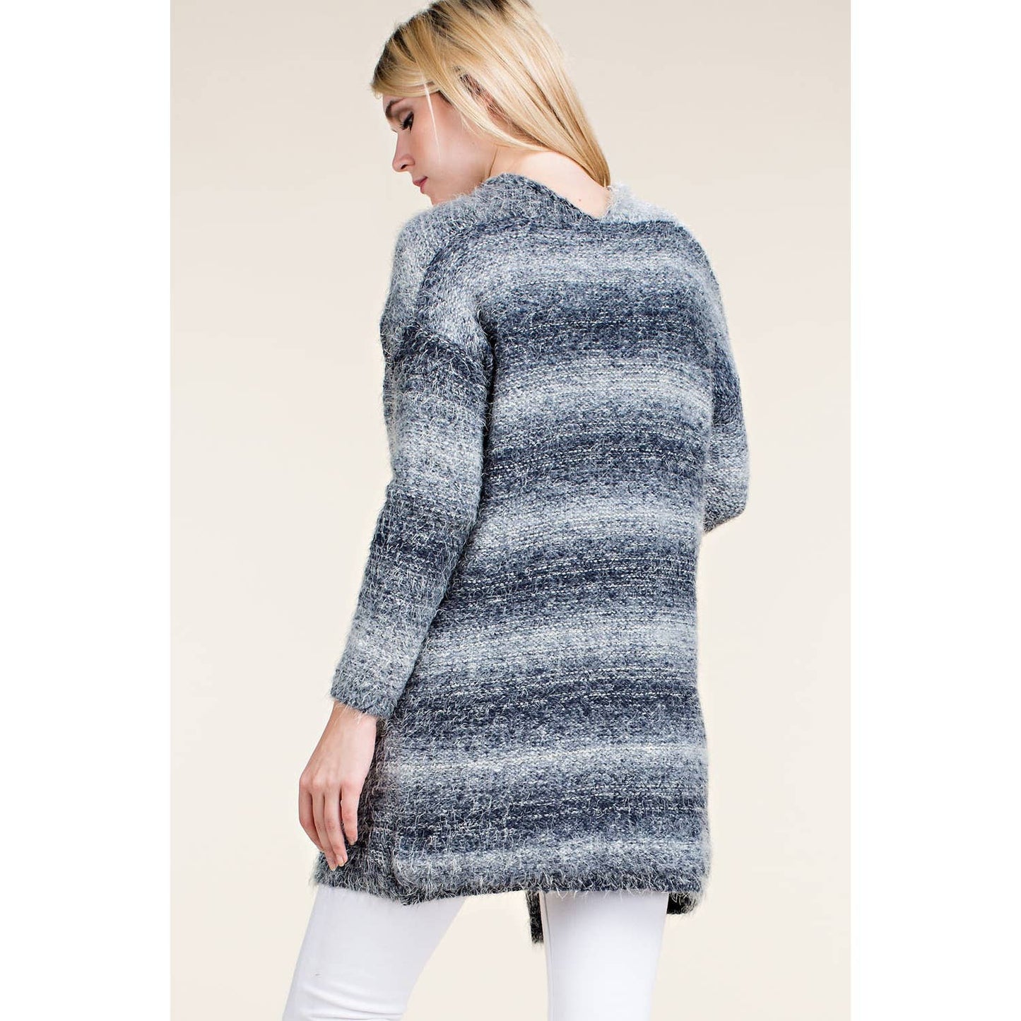 LONG SLEEVES FRINGE CARDIGAN