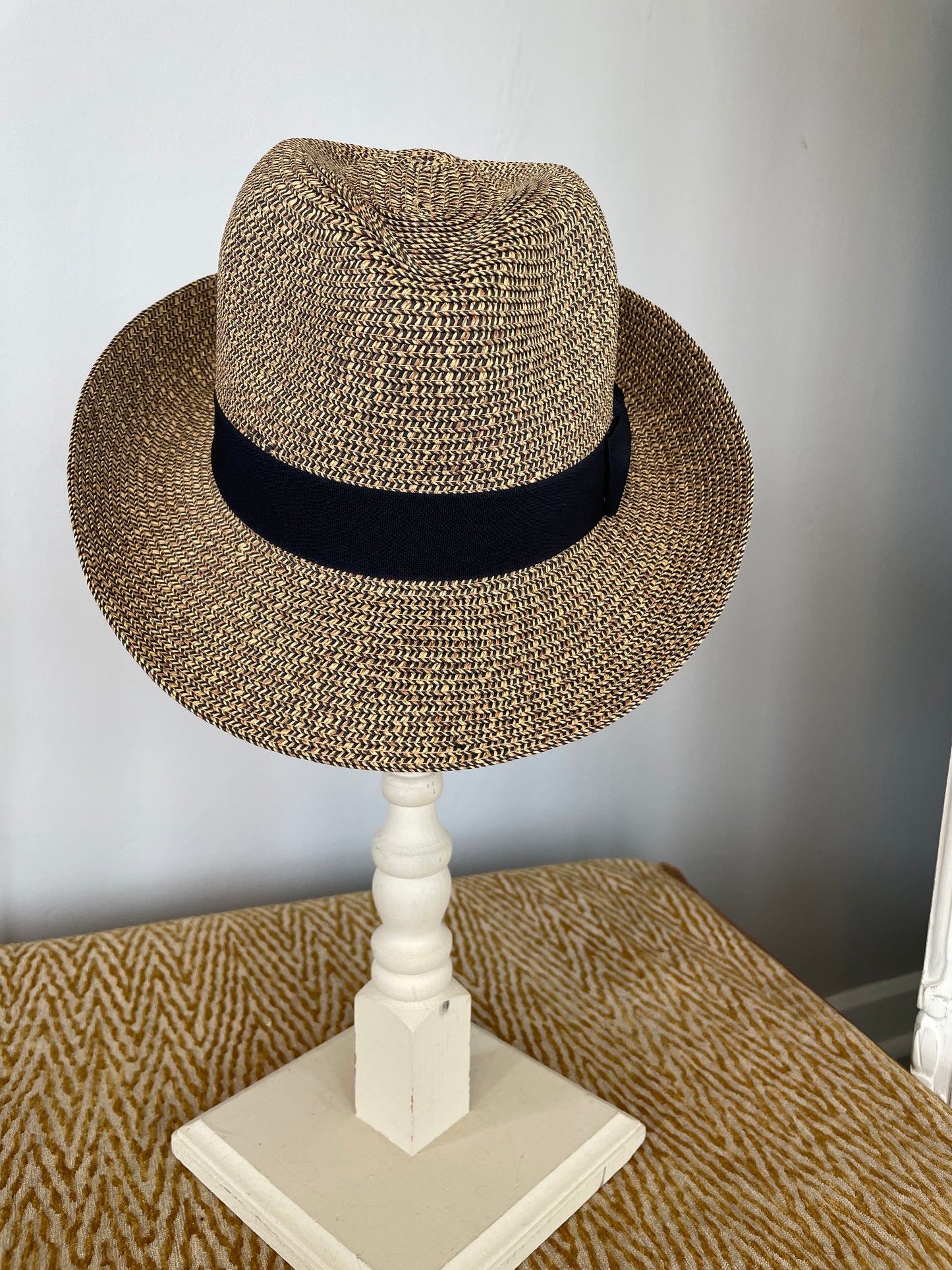 A195-1657E- 3” Brim Fedora Hat - Black