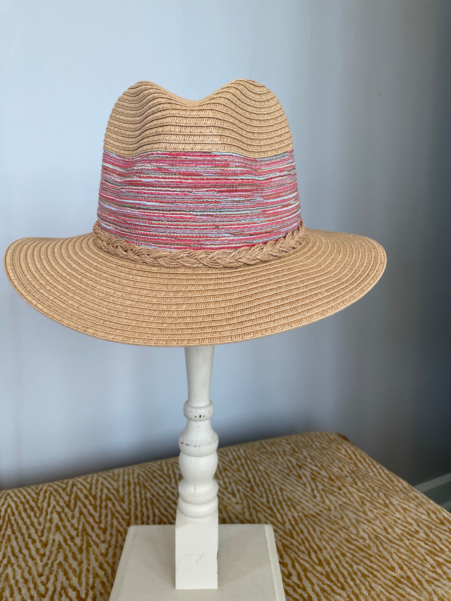 A195-2937B - 2.5” Brim Fedora Hat - Tan