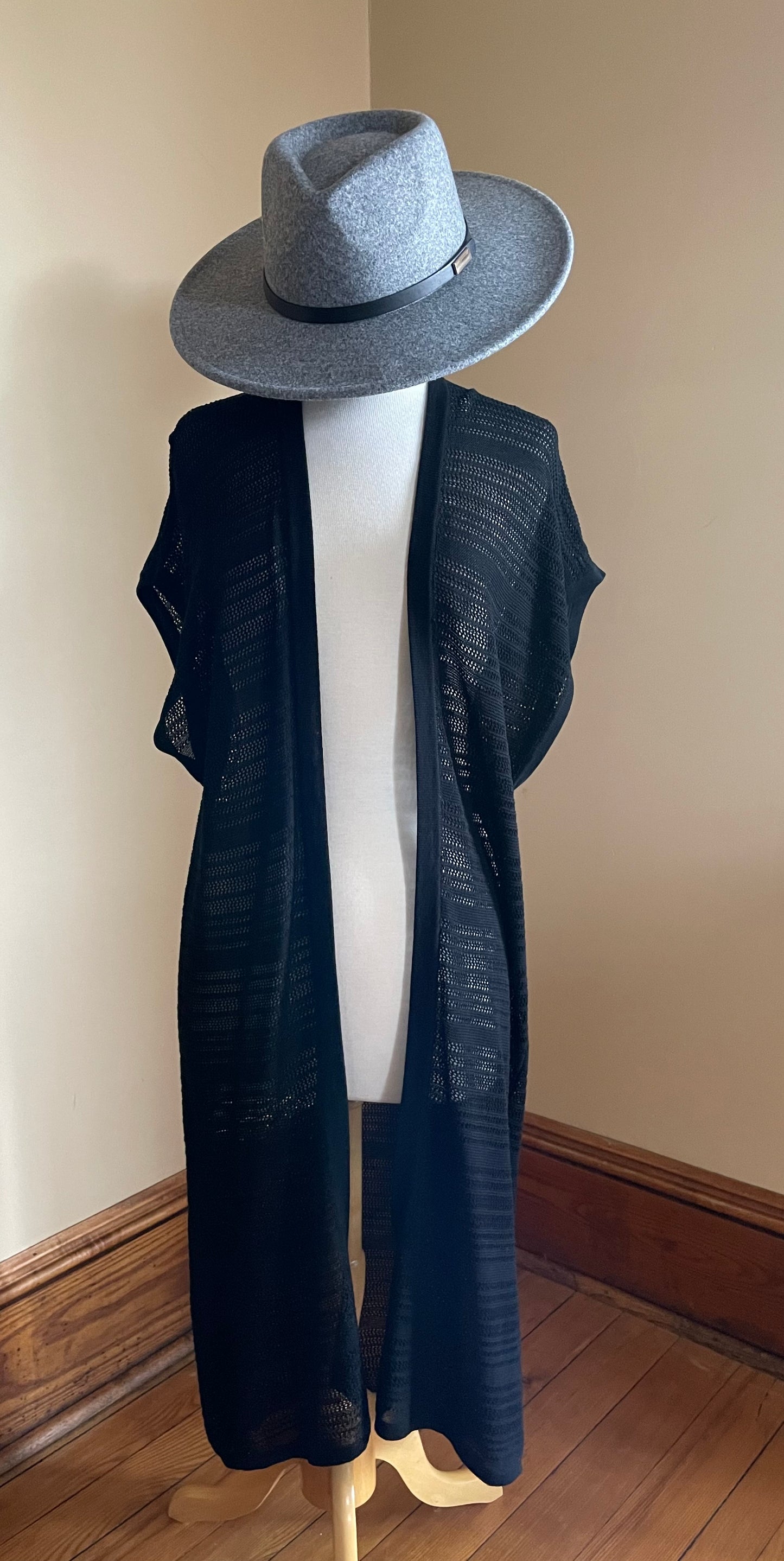 Crochet Cardigan - Black