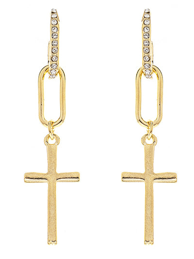 W400-28780CRG - Cross Chain Post Earrings