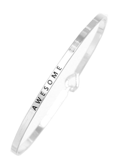 W400-BM7622ATS - Message Brass Bangle