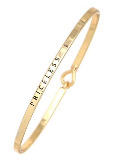W400-BM7995GLD - Message Brass Bangle