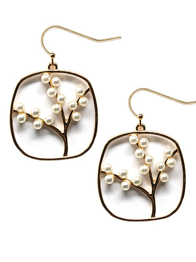 W400-QE2618GDPR - Tree on Square Earrings
