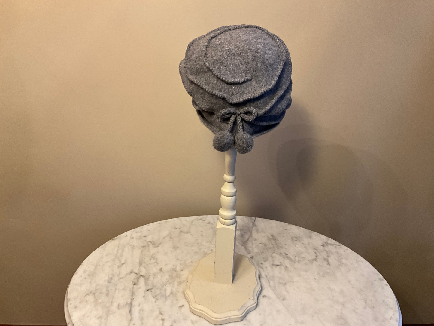 A195-AD1340A -Grey 100% Wool Turban