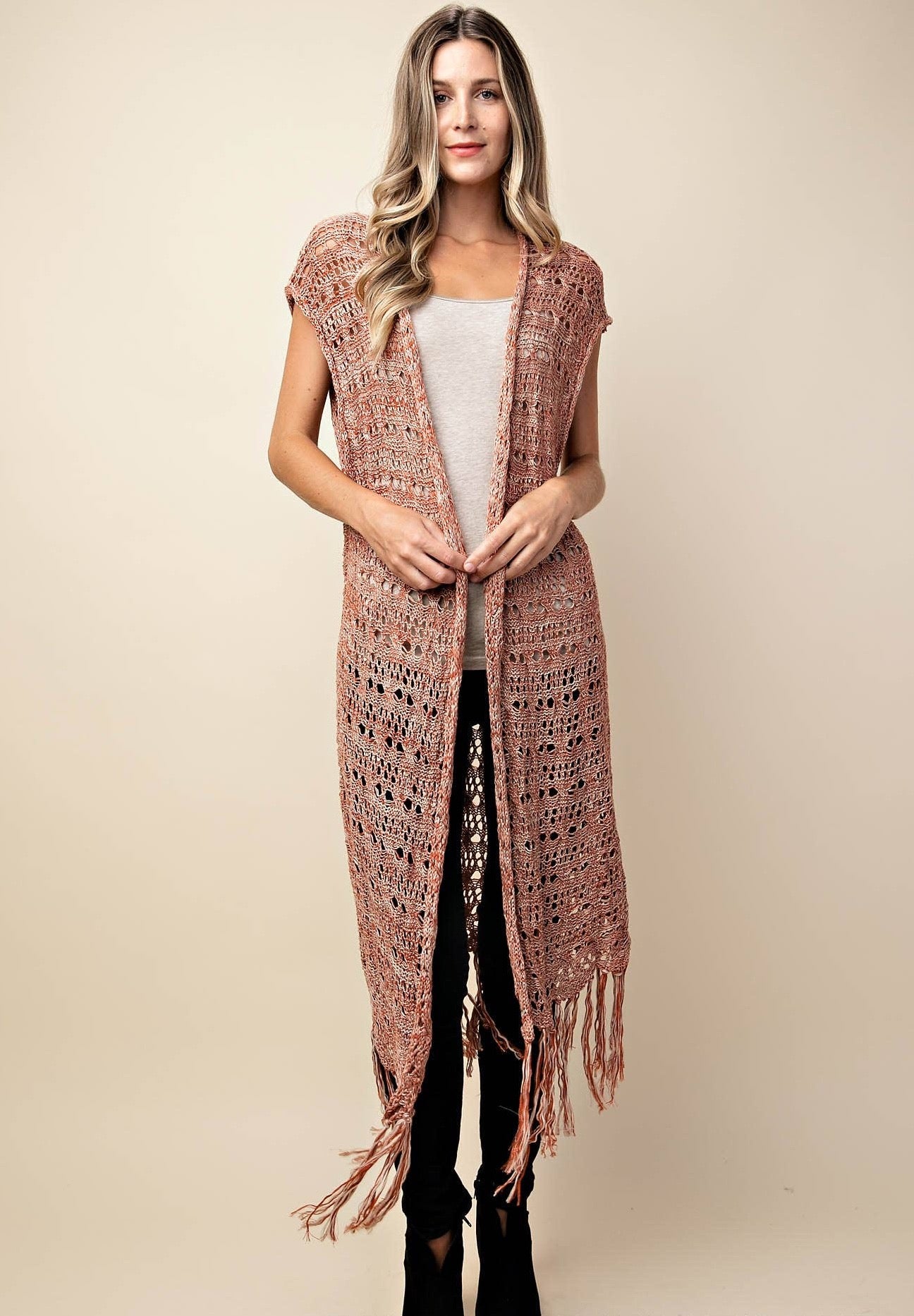 Cable Cardi- Sand