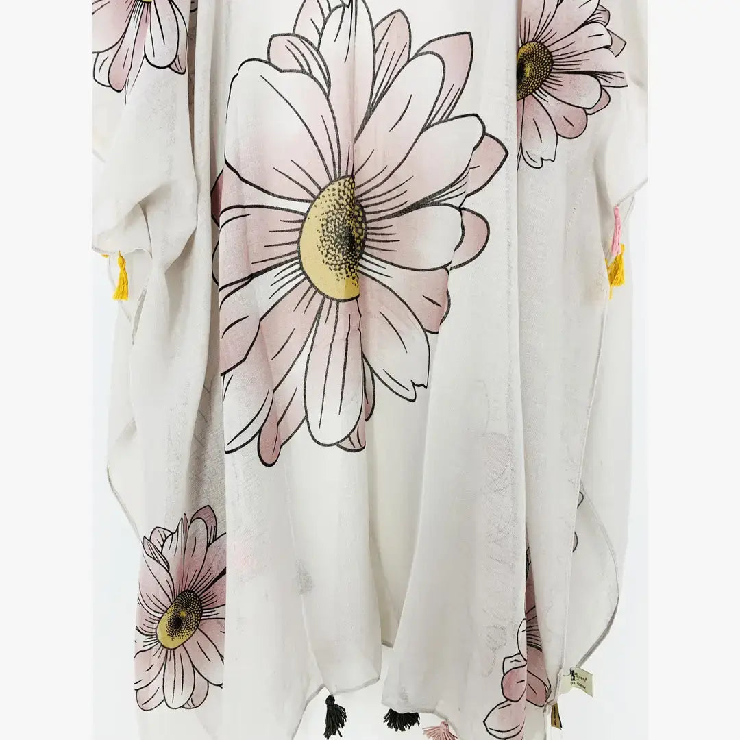 J450 - Handcrafted Tassel-Hem Floral Kimono