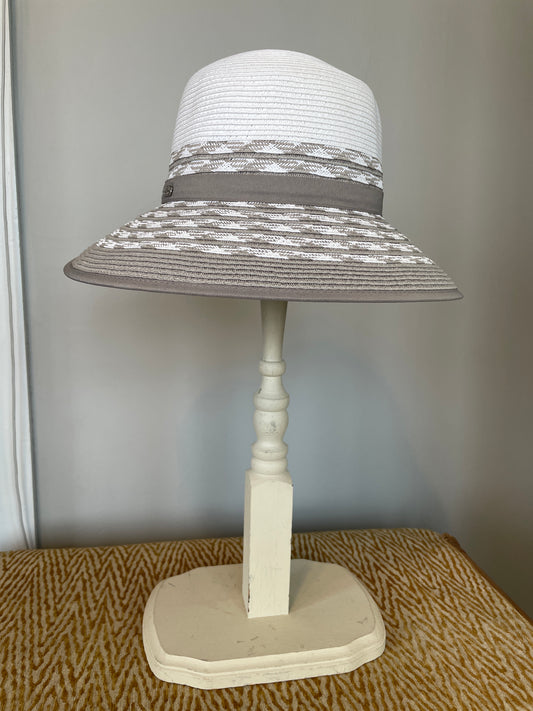A195-2710C - 4” Brim Backless Hat - Grey