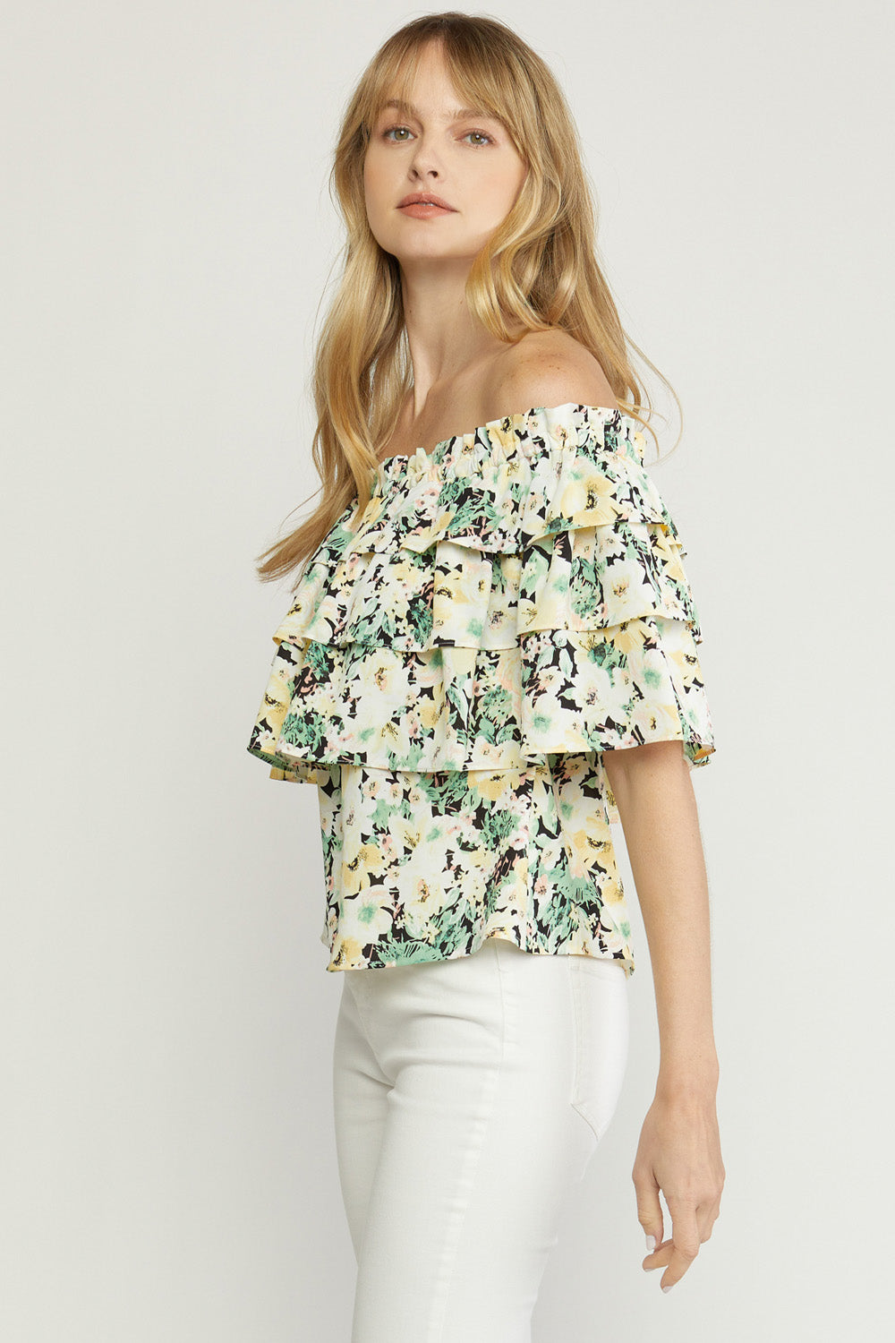 Off Shoulder Top- Sage