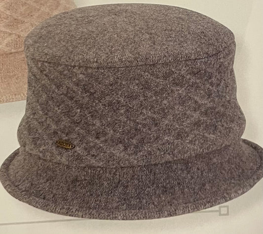 A195-AD1443B- Grey Cloche Hat