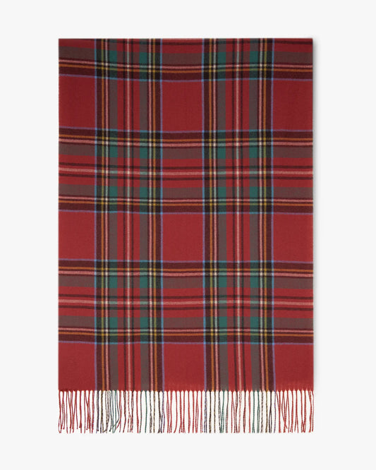 Highland Plaid Scarf - Rust/Red