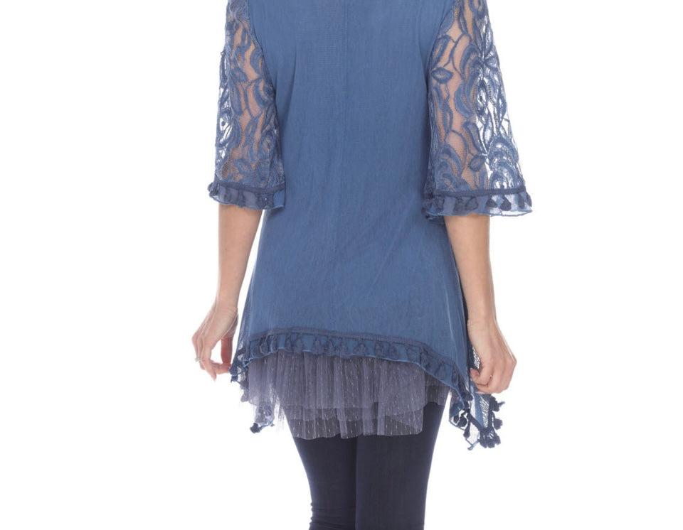 Layered Lace Tunic / Dress Blue