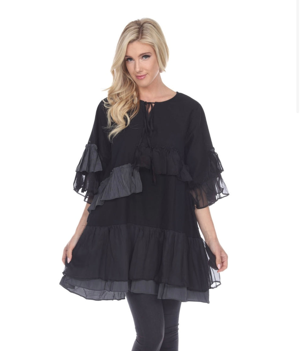 Dress / Tunic Tiered -Black