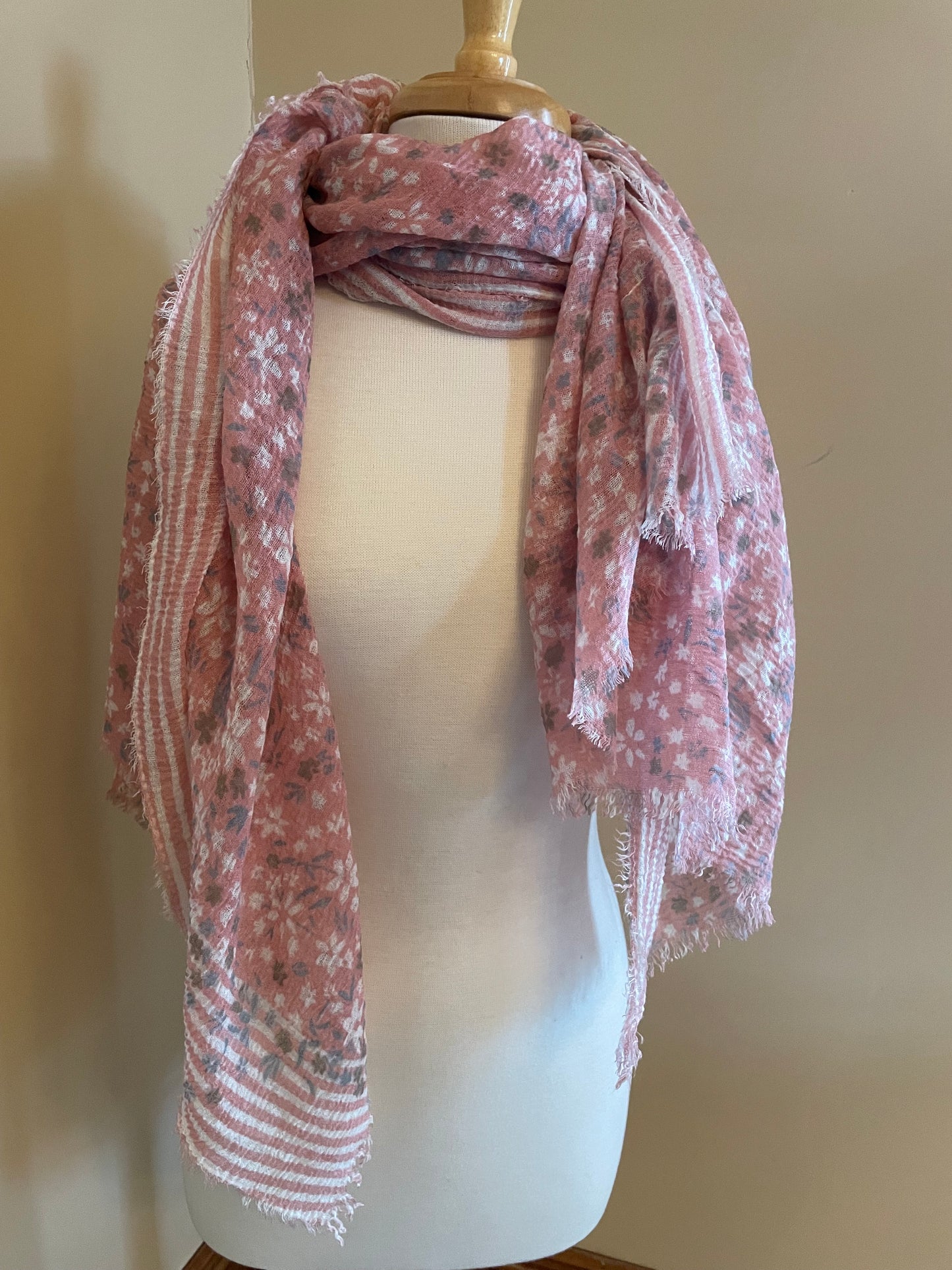 Gauze Scarf - Light Coral