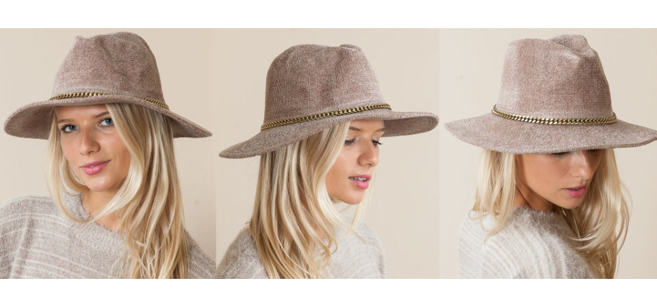 Chenille Fedora Hat