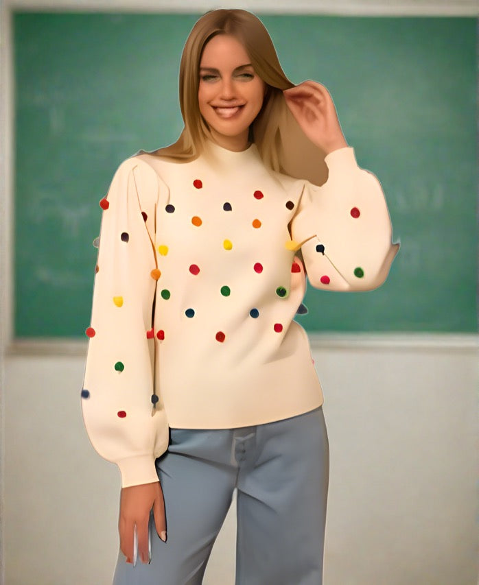 Pom Pom Sweater - Large