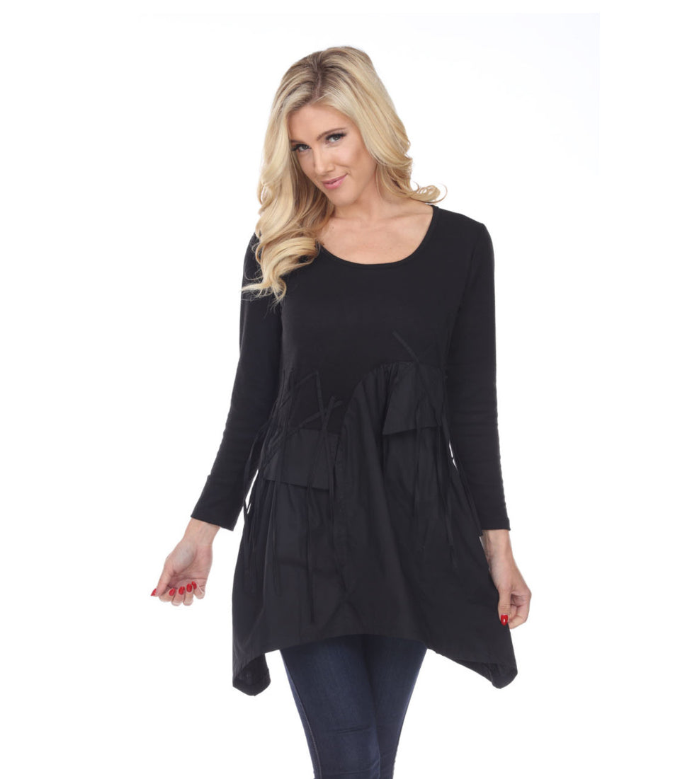 Tunic Black Straps- Black