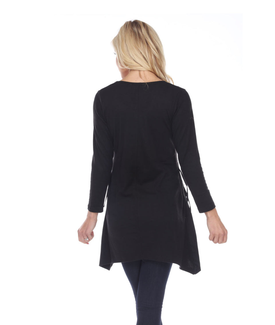 Tunic Black Straps- Black