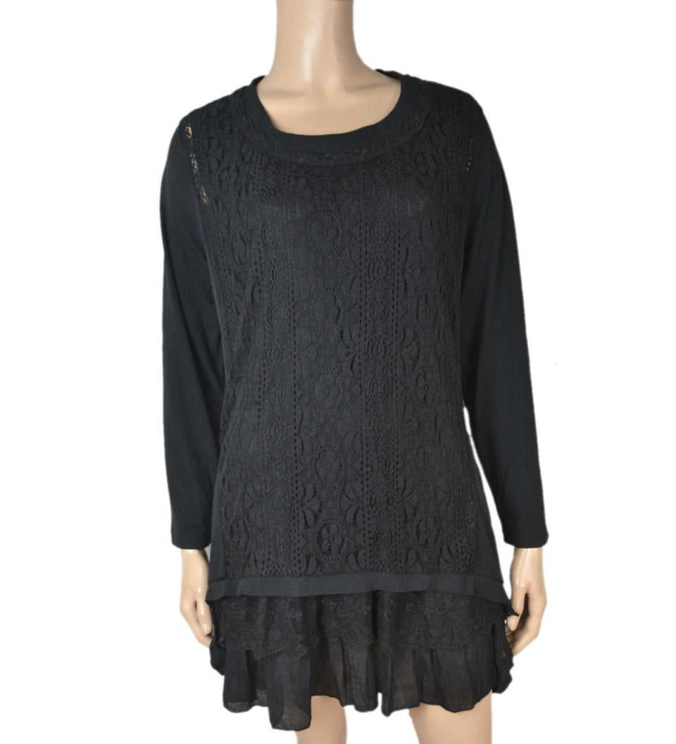 Lace Dress / Tunic Black