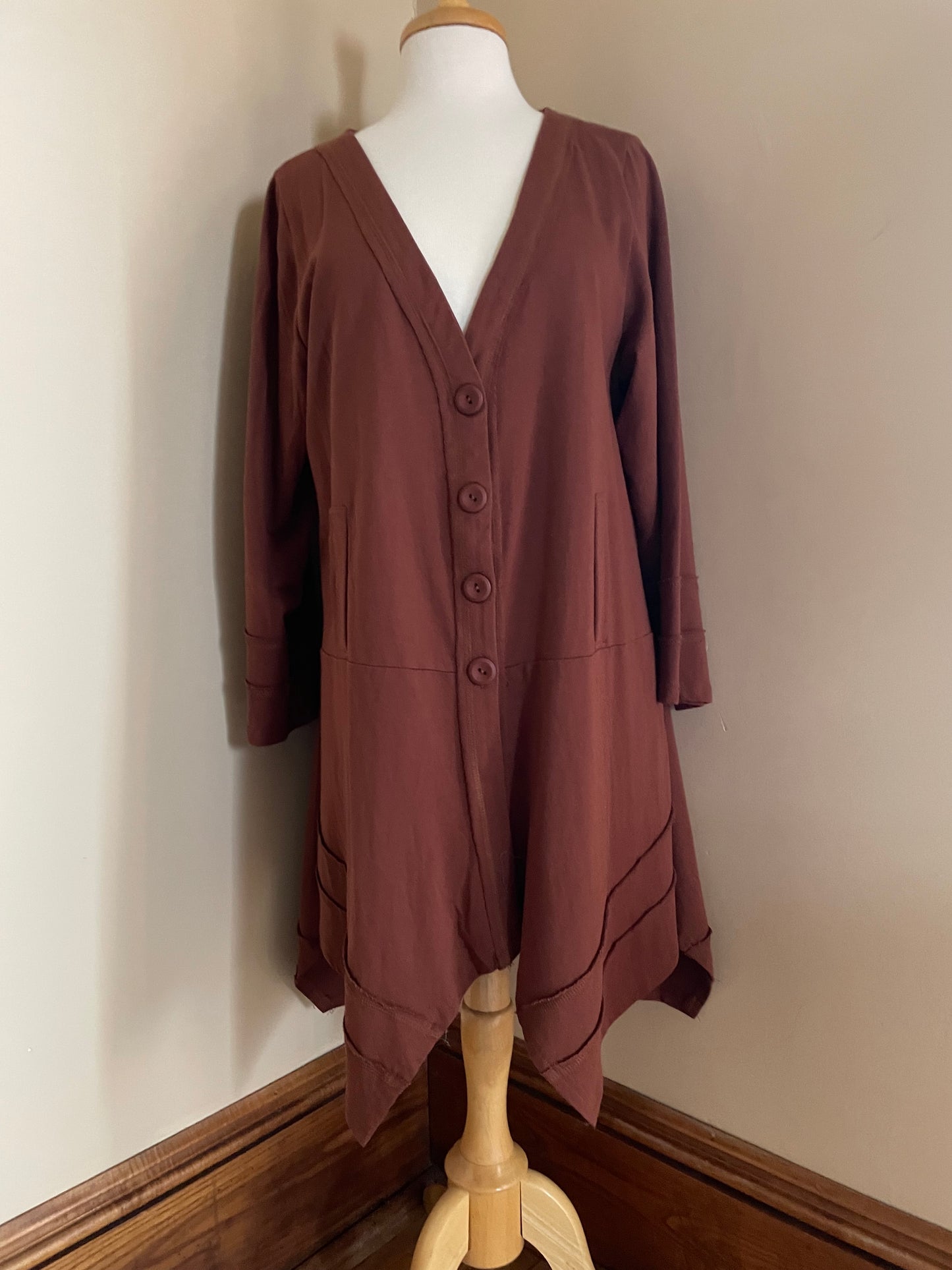 Button Cardigan- Umber