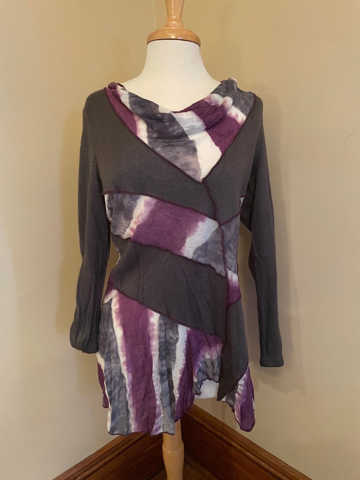 Cowl Neck Tunic- Purple