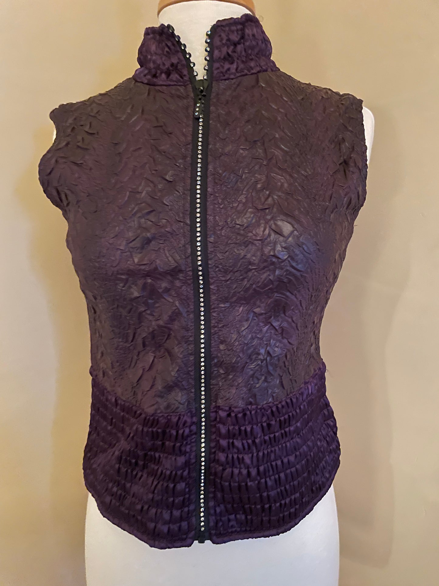 Satin Vest - Dark Plum