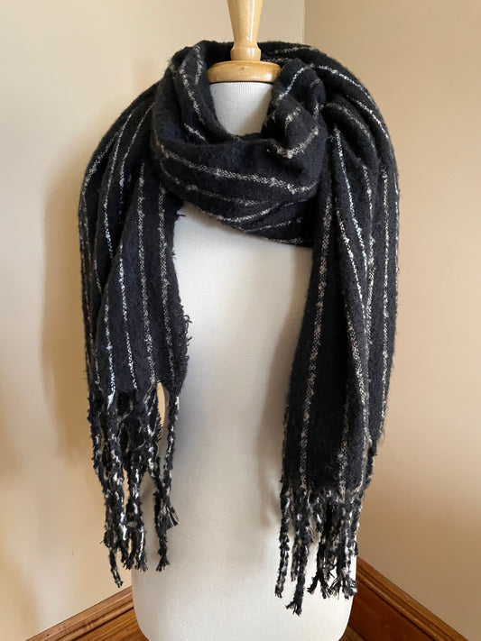 Stripe Scarf -Black