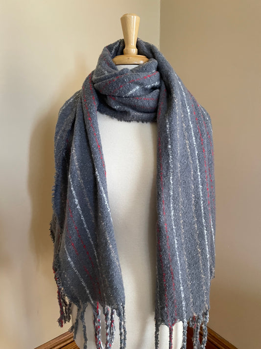 Stripe Scarf - Grey