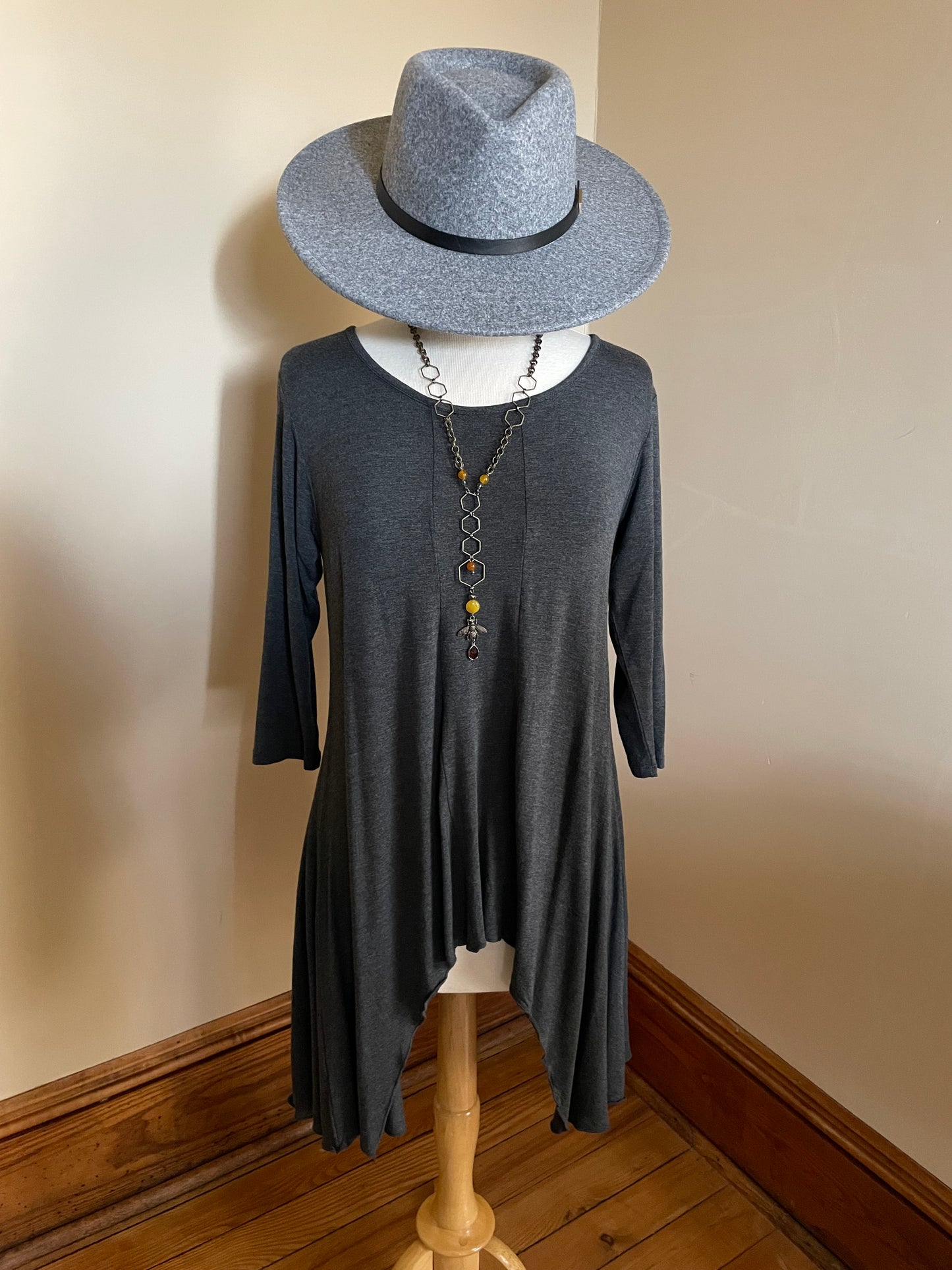 Assymetric Tunic- Grey