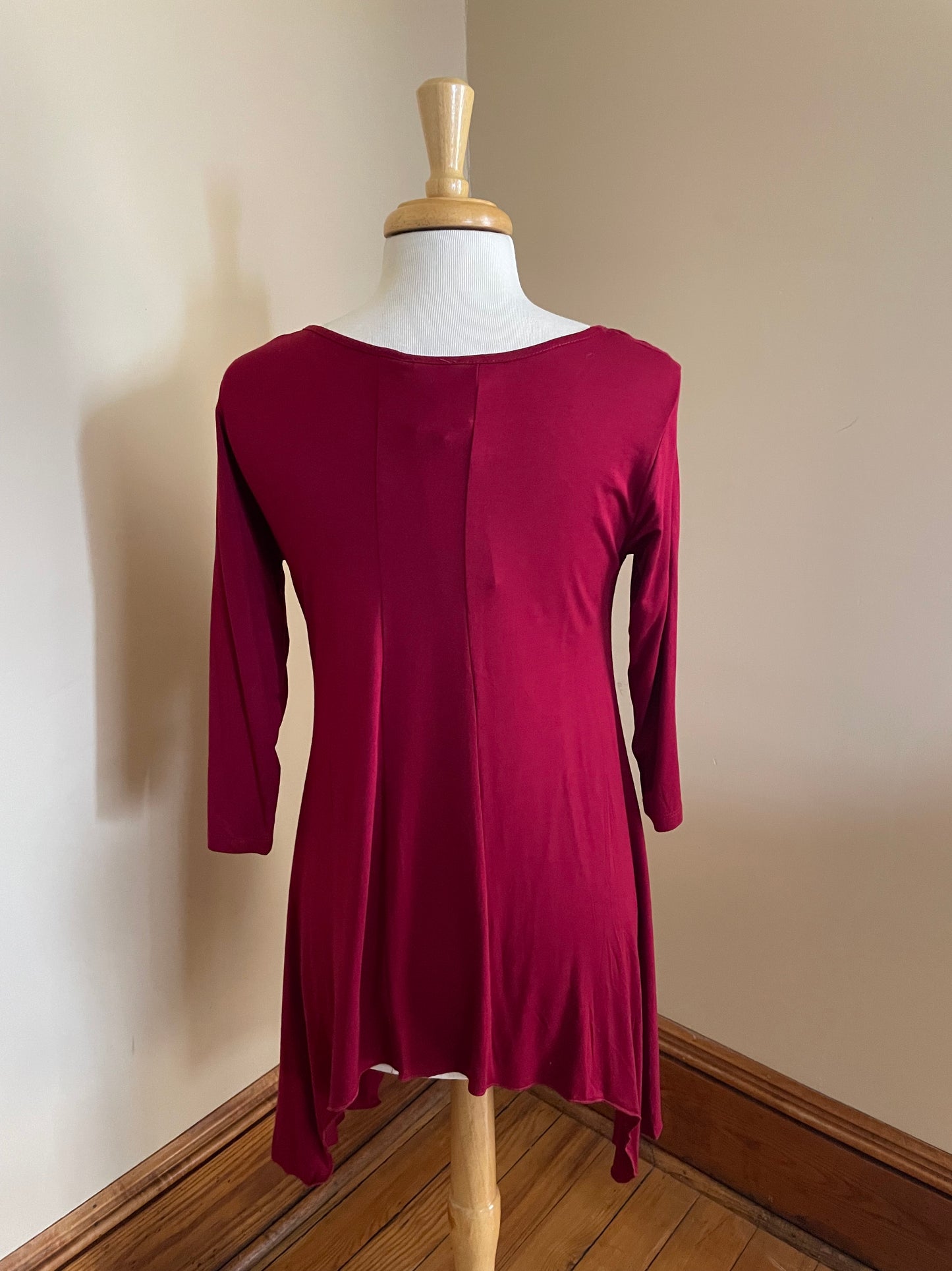 Assymetric Tunic- Garnet