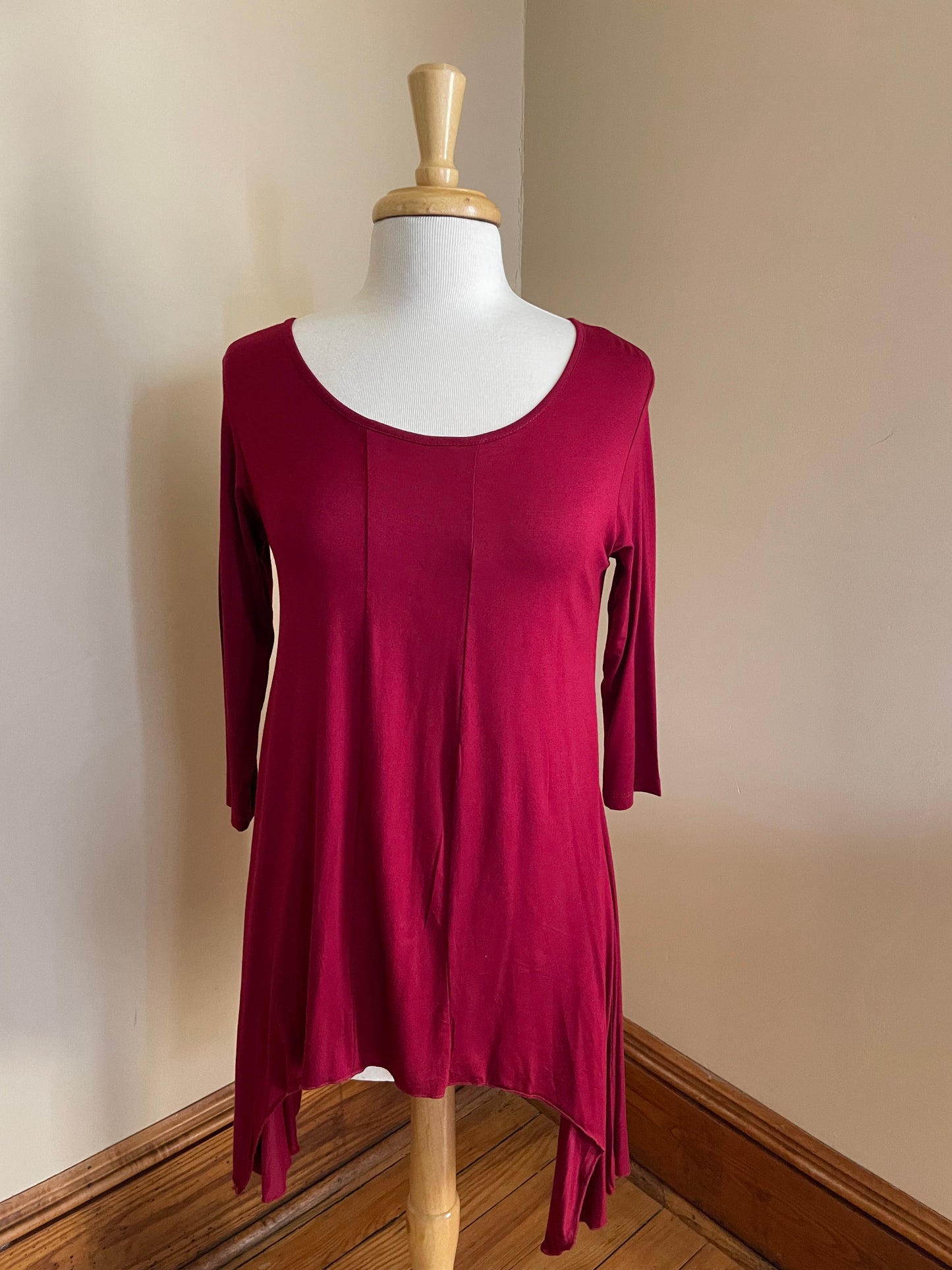 Assymetric Tunic- Garnet