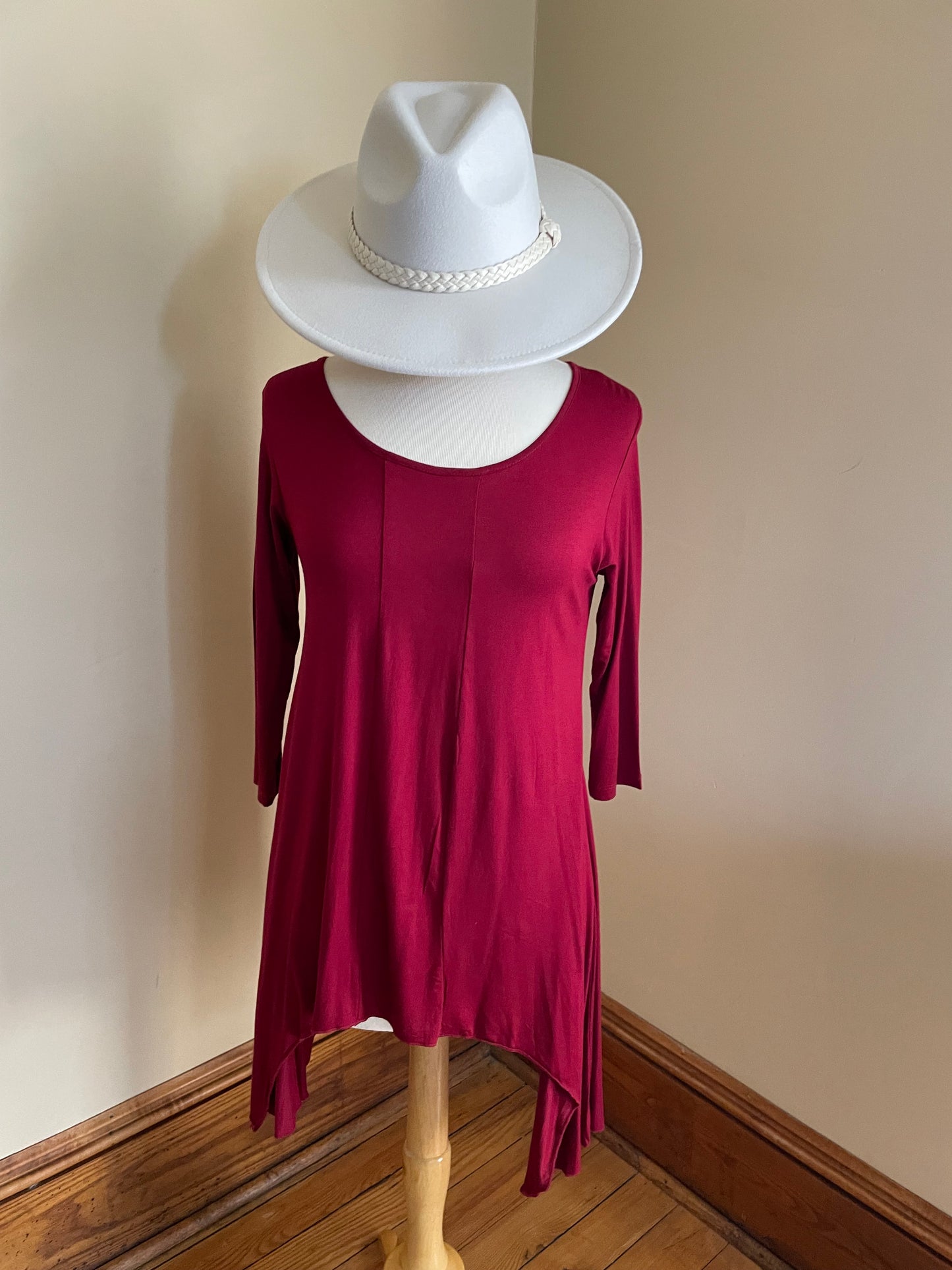 Assymetric Tunic- Garnet