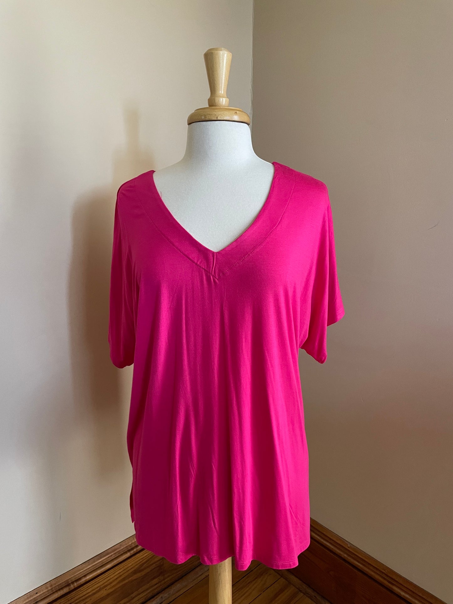 Short Sleeve Top - Fuchsia