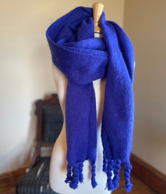 Puffy Scarf- Cobalt