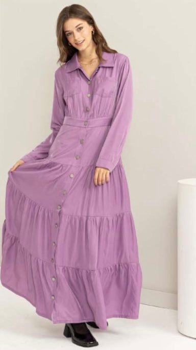 Tiered Dress - Lavender