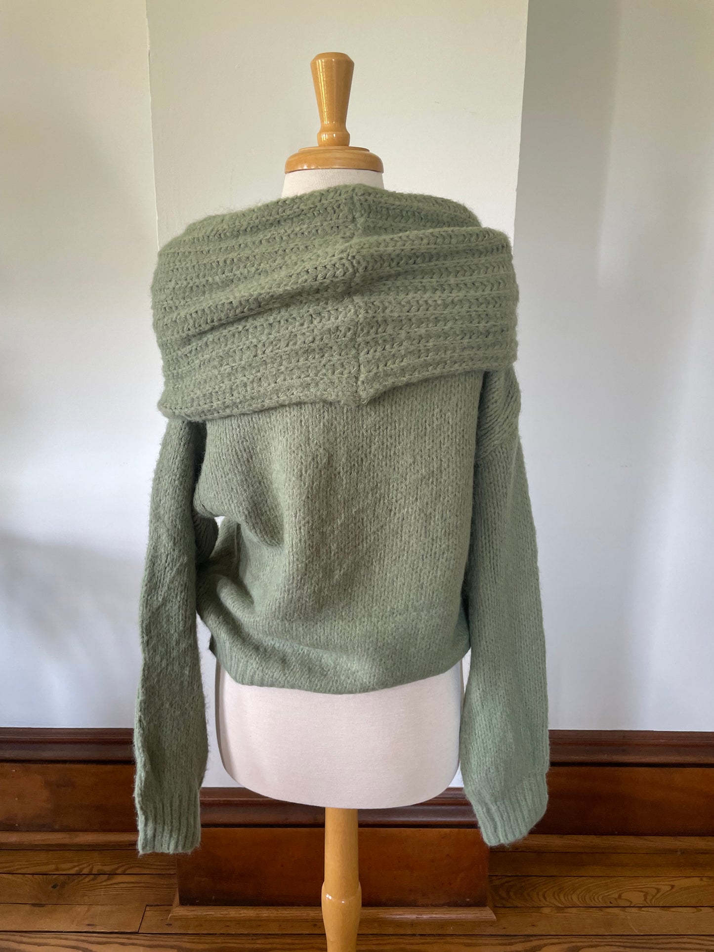 Cowl Neck Sweater-Sage