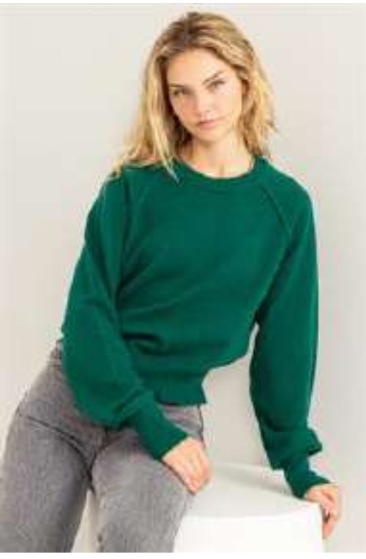 Puff Sleeve Sweater - Emerald