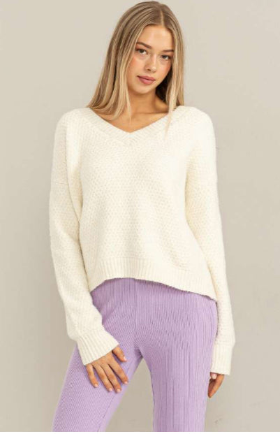 Chenille Sweater - Cream