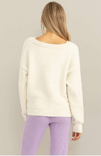 Chenille Sweater - Cream