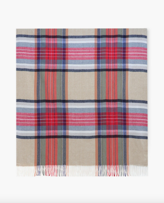 Plaid Scarf -Camel