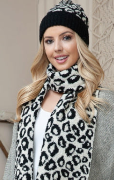 Leopard Beanie & Scarf