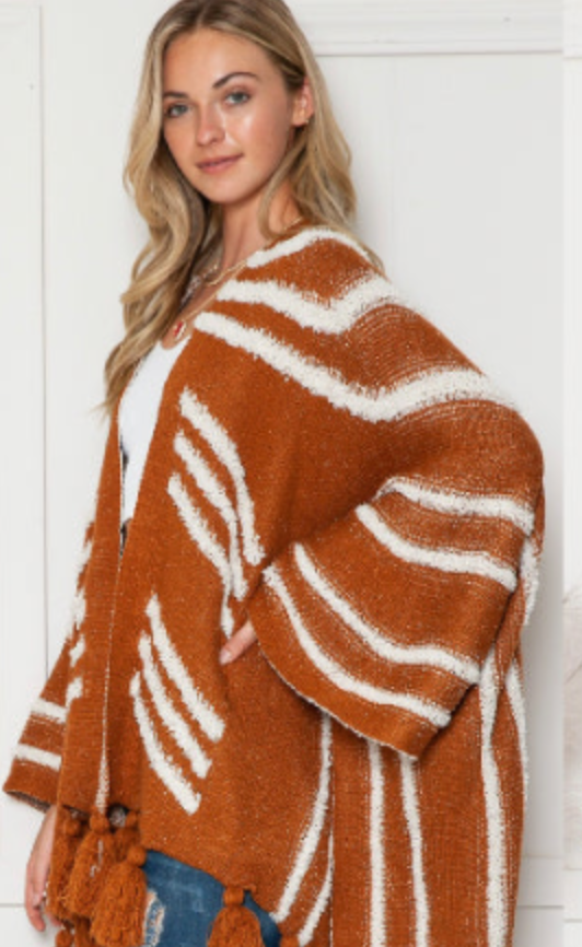 Pom Cardigan - Amber