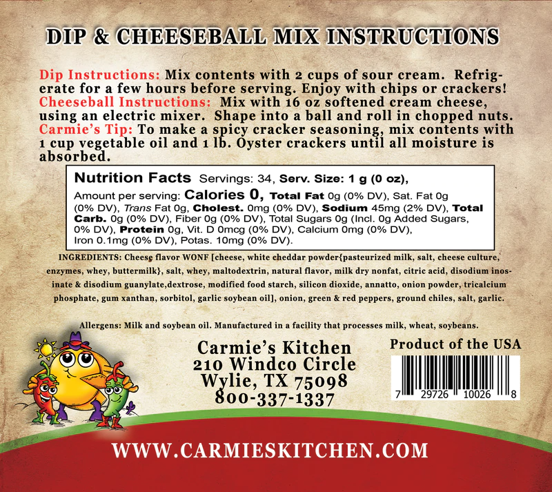 Jalapeno Cheddar Dip Mix