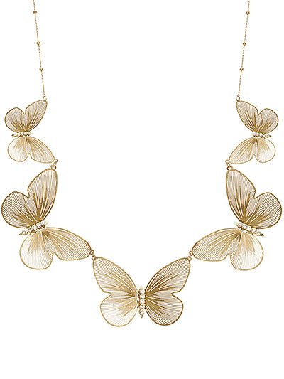 W400-18498CRG - Filigree Butterfly Necklace