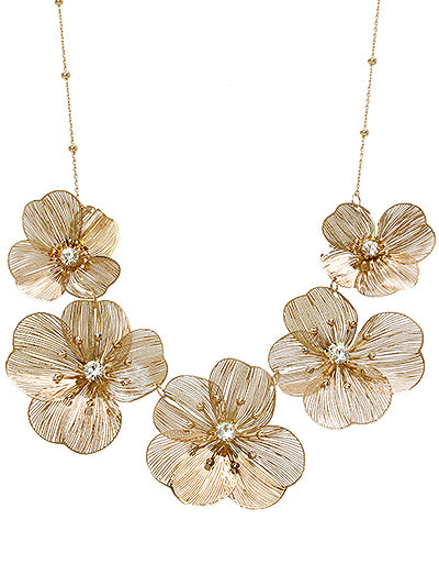 W400-18506CRG - Filigree Flower Necklace