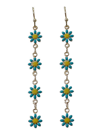 W400-27799TQG- Flower Earrings