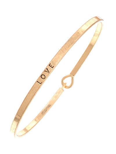 W400-B7042WB - Message Brass Bangle